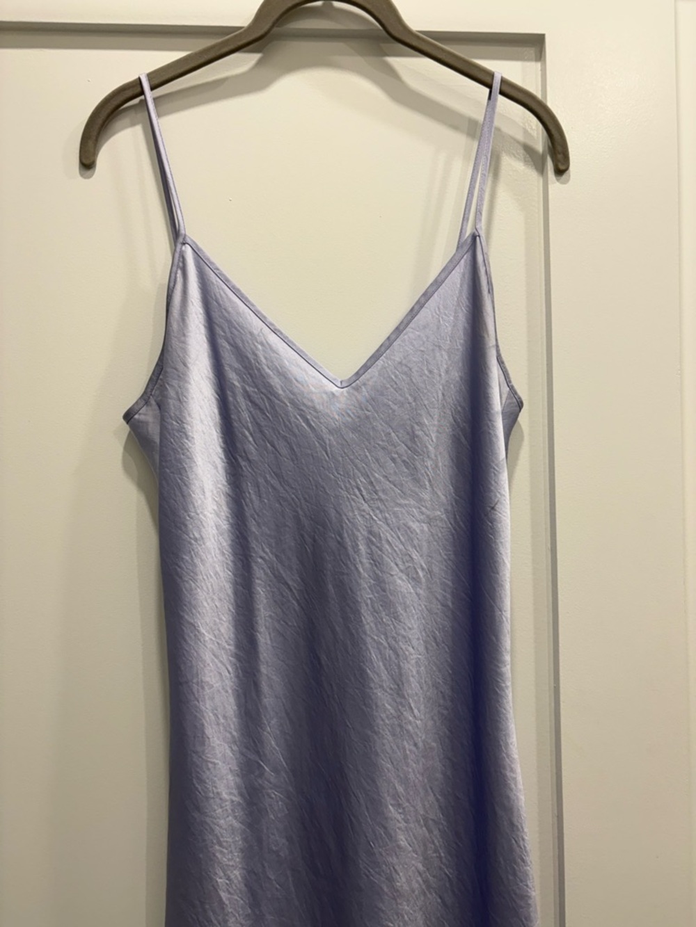 Aritzia Wilfred Lilac Satin Slip Dress